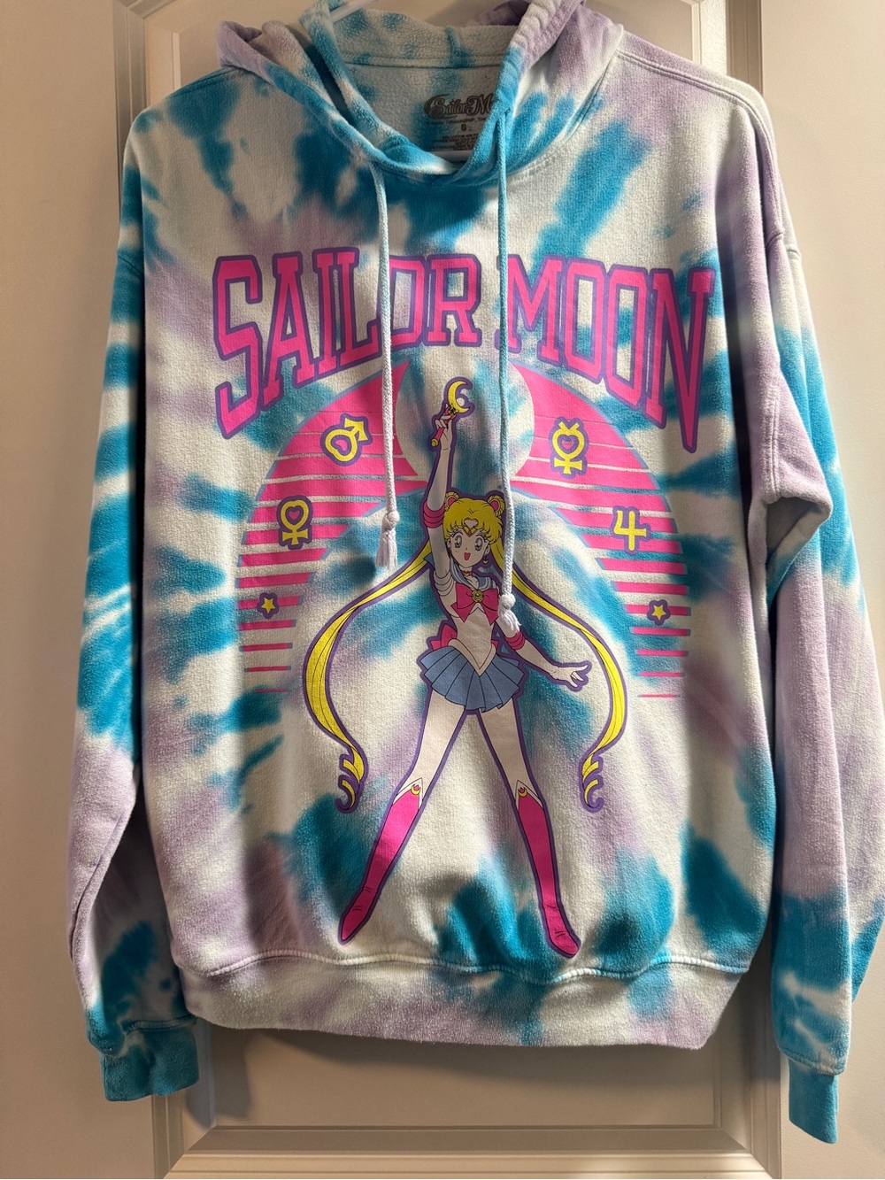 Sailor Moon Tie-Dye Hooded Sweater - Blue & Purple